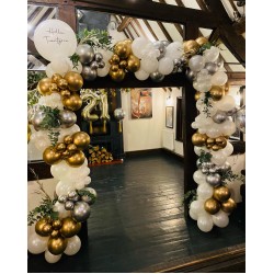 Golden and White Birthday Decoration 