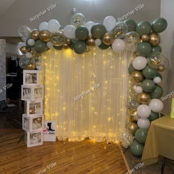 Golden and Green Arch Decor