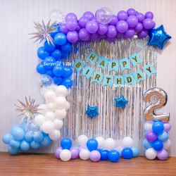 Purple Splash Birthday Decoration