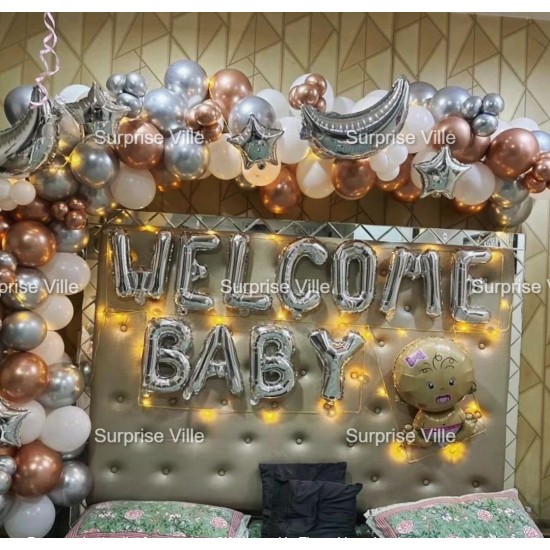 Baby Welcome Chrome Backdrop