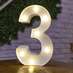 Wooden Led Age Number