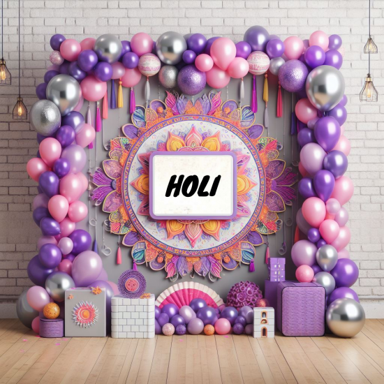 Holi Balloon Wall Decor