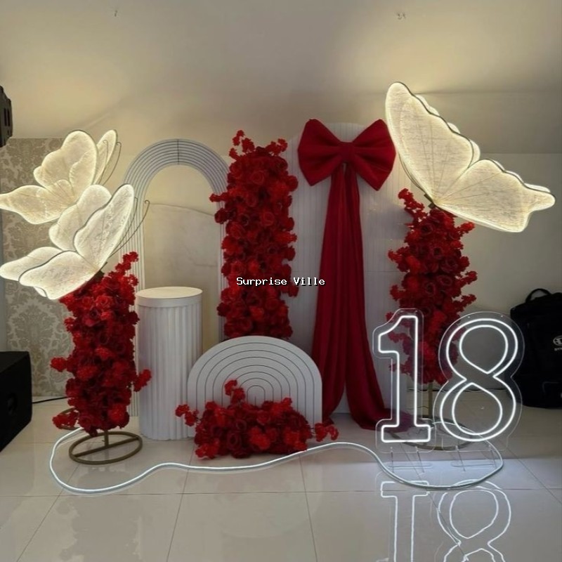 Luxury Red Rose 18th Birthday Setup