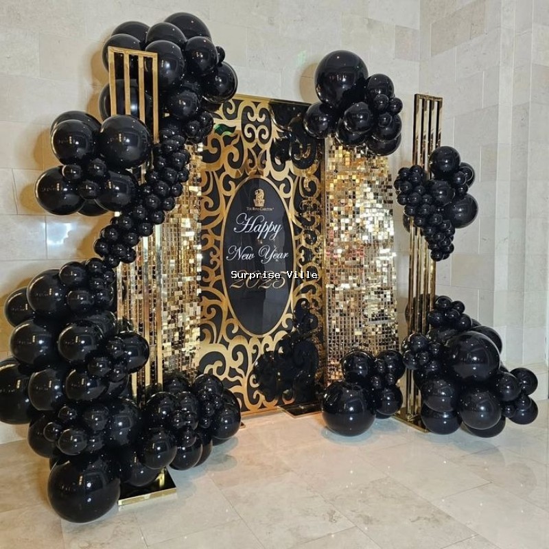Black Gold Luxury New Year Backdrop