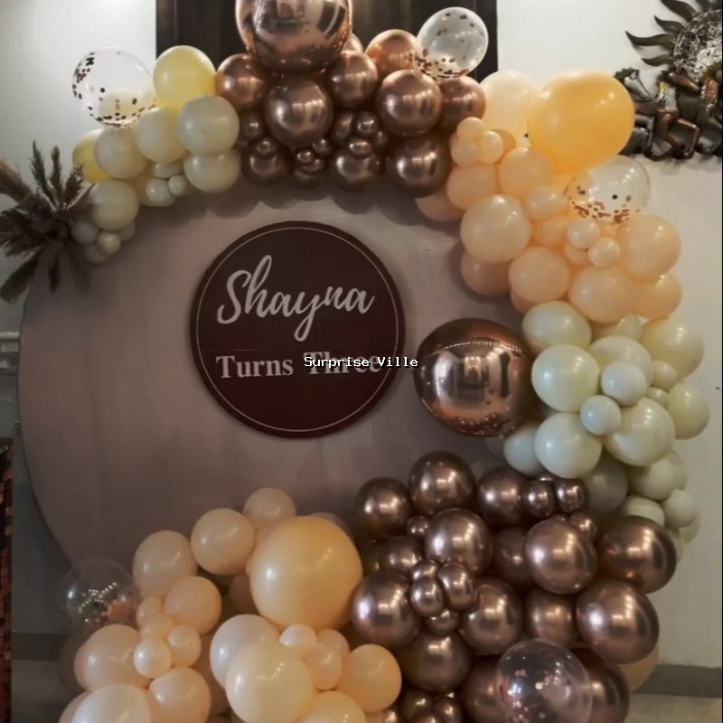 Rose Gold & Ivory Balloon Ring Decoration